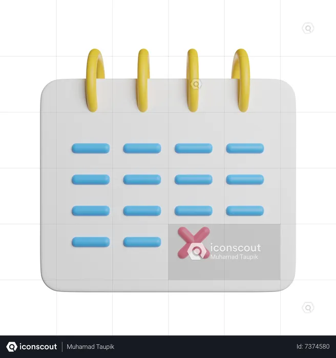 Calendrier  3D Icon