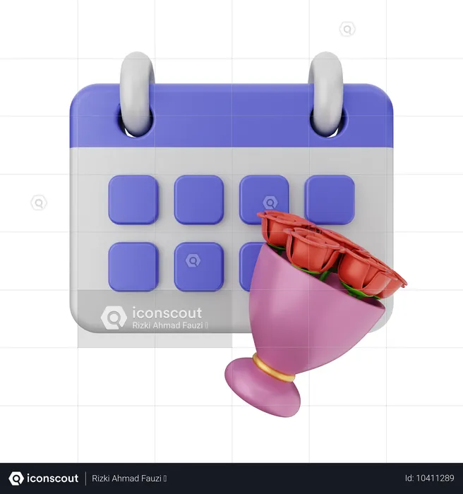 Calendrier d'amour  3D Icon