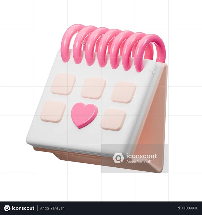 Calendrier d'amour  3D Icon