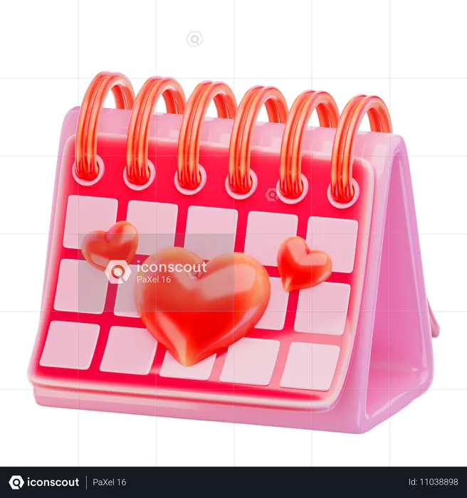 Calendrier d'amour  3D Icon