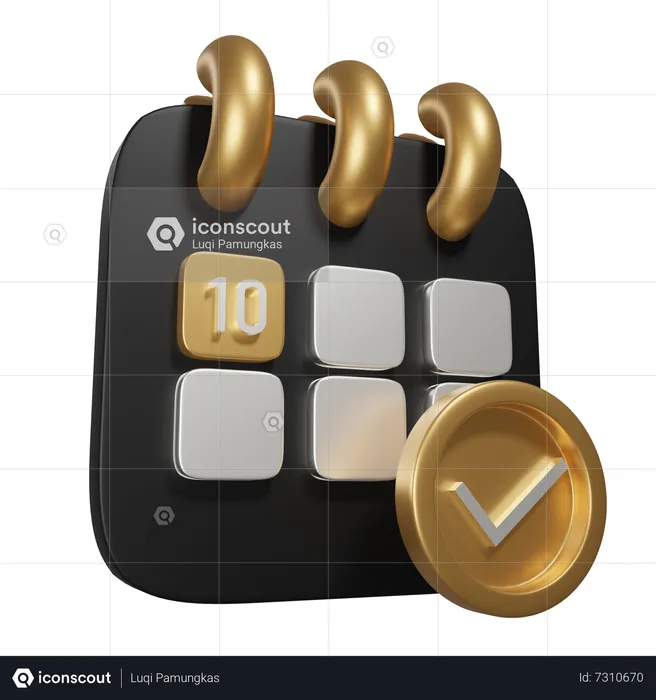 Calendrier approuvé  3D Icon