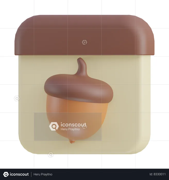 Calendrier d'automne  3D Icon