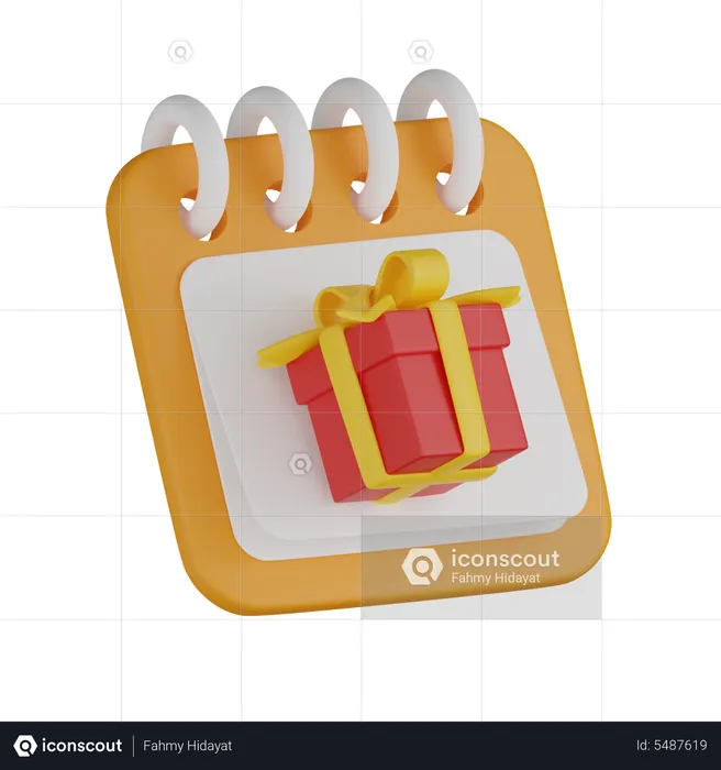 Calendrier cadeaux  3D Icon