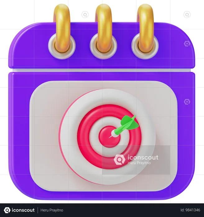 Calendrier cible  3D Icon