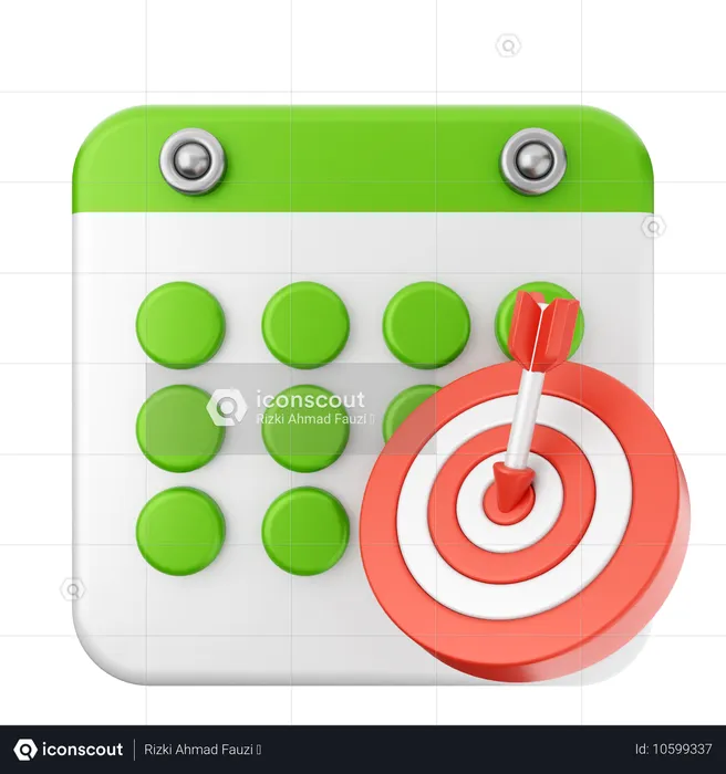 Calendrier cible  3D Icon