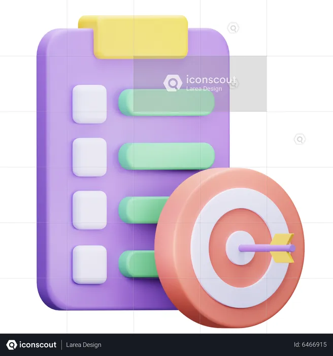 Calendrier cible  3D Icon