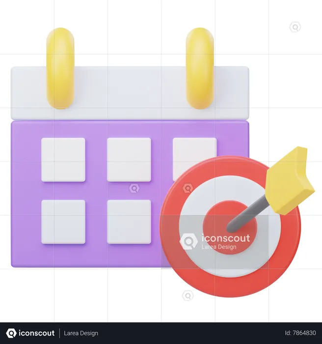 Calendrier cible  3D Icon