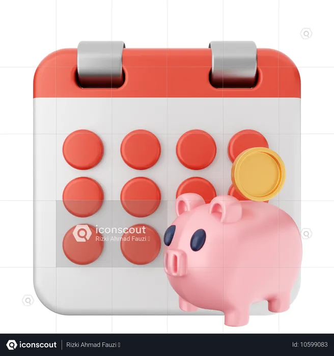 Calendrier d'investissement  3D Icon