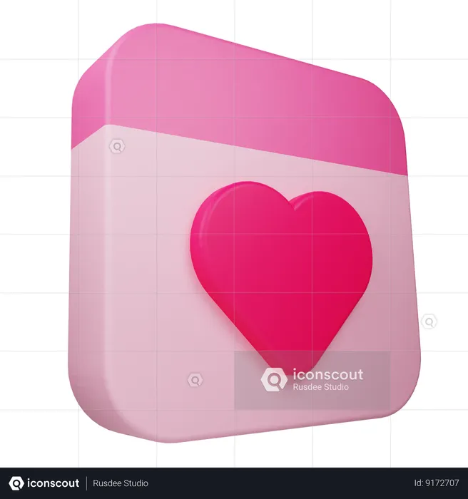 Calendrier d'amour  3D Icon