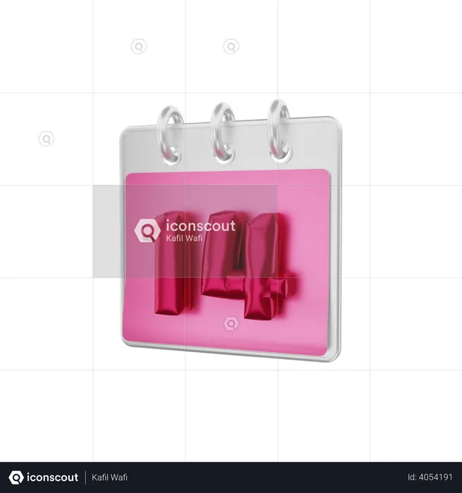 Calendrier d'amour  3D Illustration