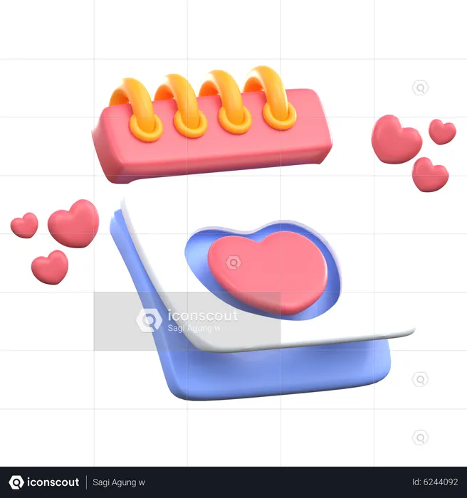 Calendrier d'amour  3D Icon