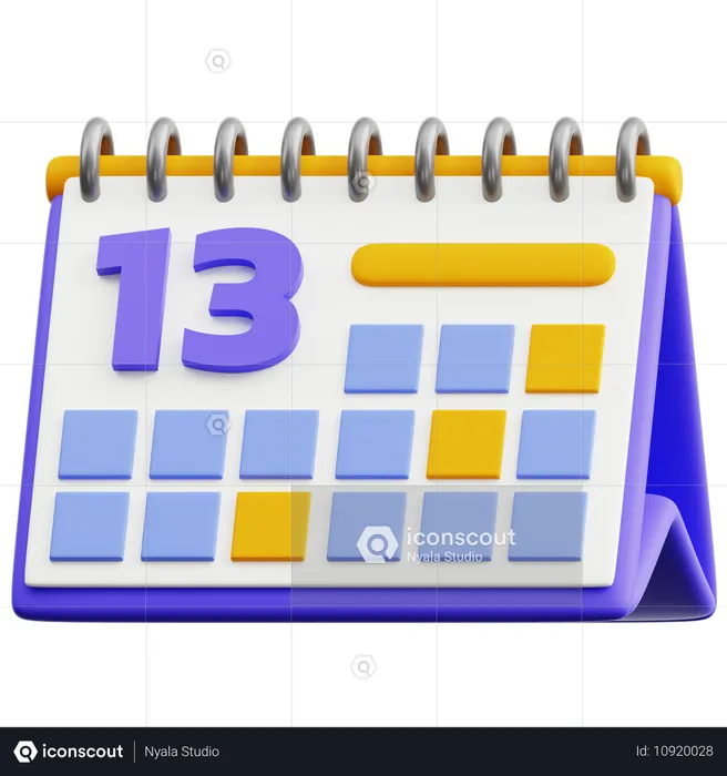 Date du calendrier 13  3D Icon