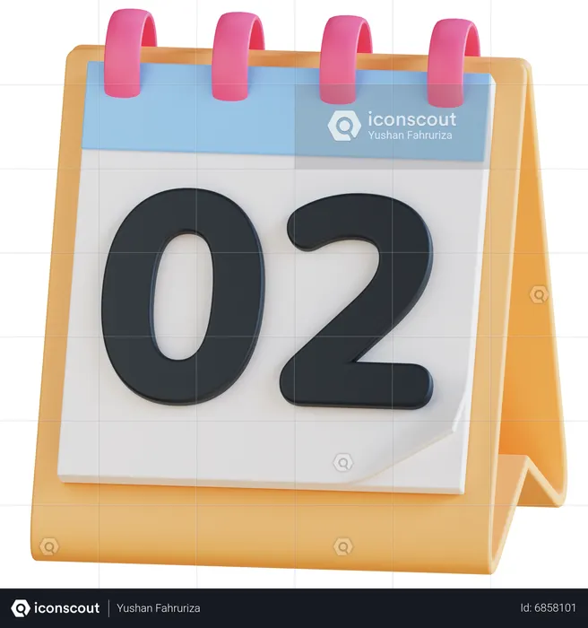 Calendrier de bureau  3D Icon
