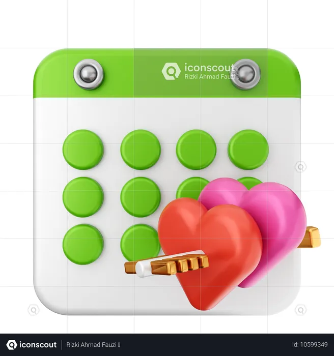 Calendrier de la Saint-Valentin  3D Icon