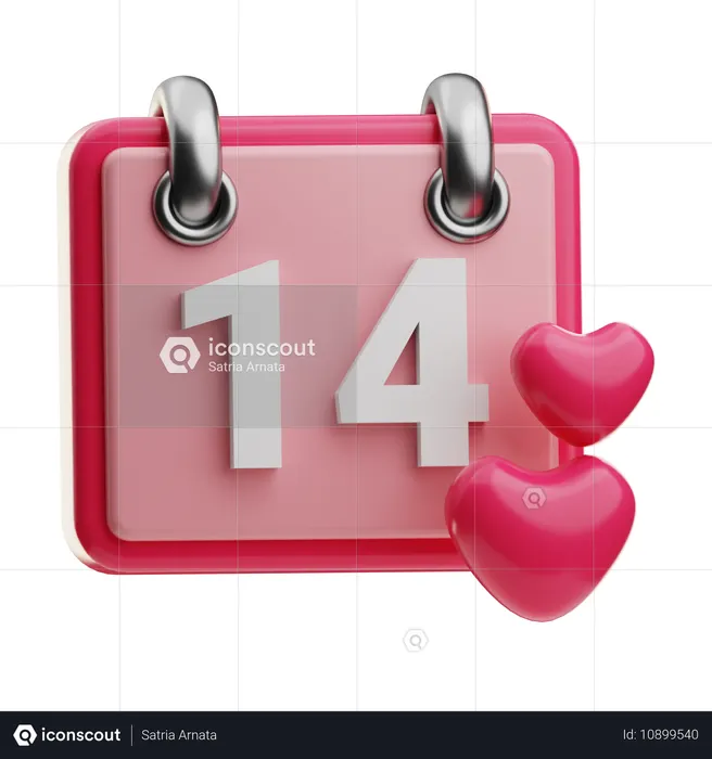 Calendrier de la Saint-Valentin  3D Icon