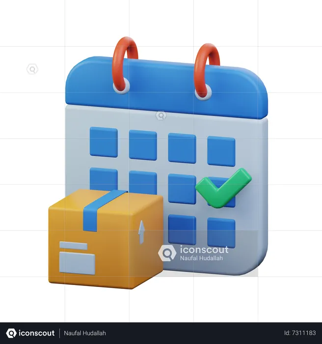 Calendrier de livraison  3D Icon