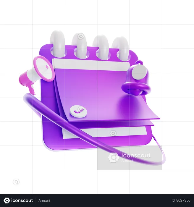 Calendrier marketing  3D Icon