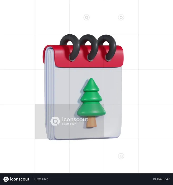 Calendrier de Noël  3D Icon