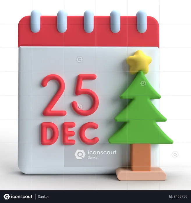 Calendrier de Noël  3D Icon