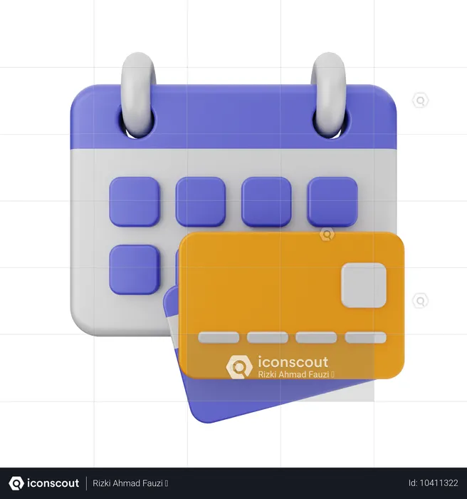 Calendrier de paiement  3D Icon