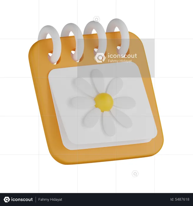 Calendrier de printemps  3D Icon