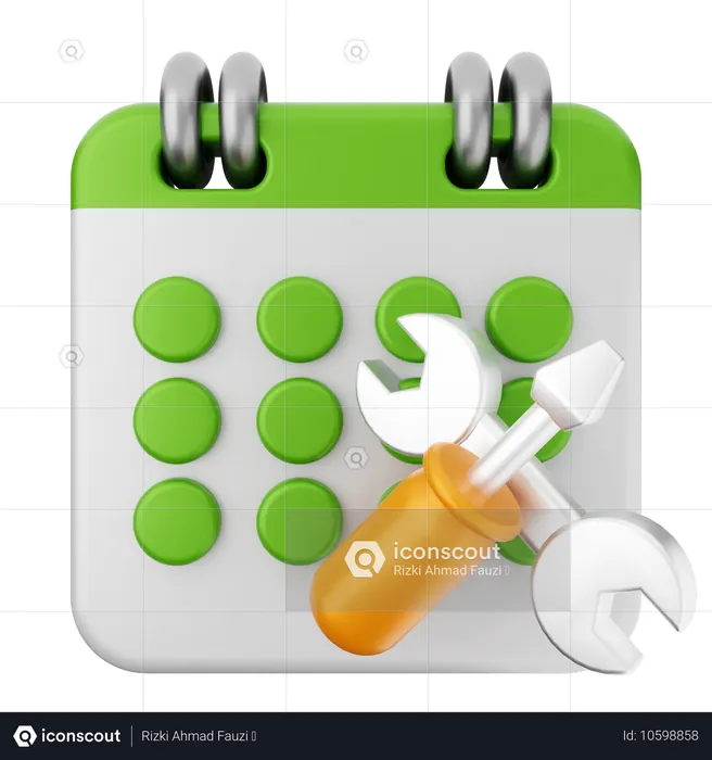 Calendrier de réparation  3D Icon