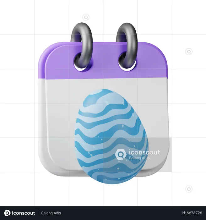 Calendrier des œufs  3D Icon