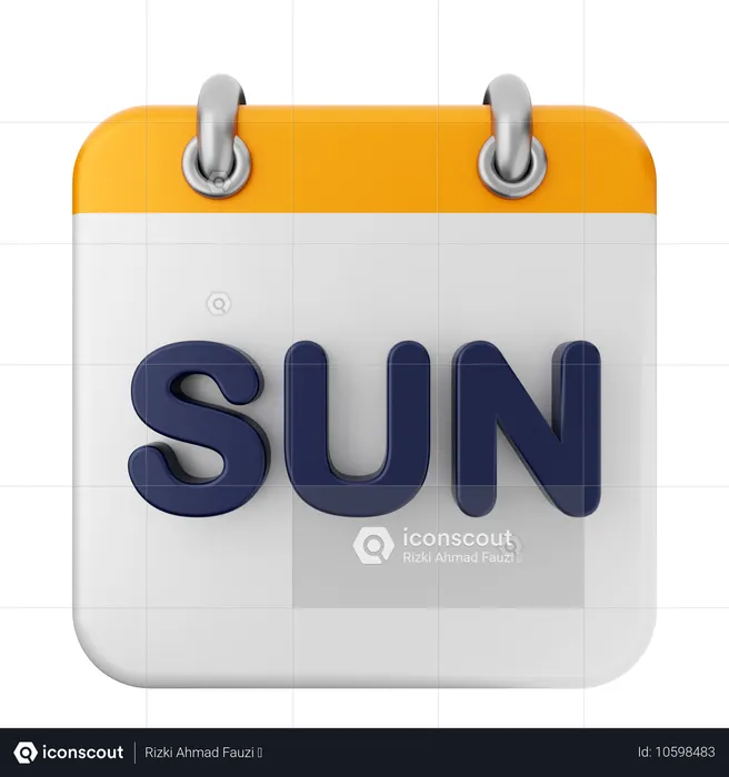 Calendrier du dimanche  3D Icon