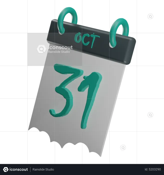 Calendrier du jour d'Halloween  3D Icon