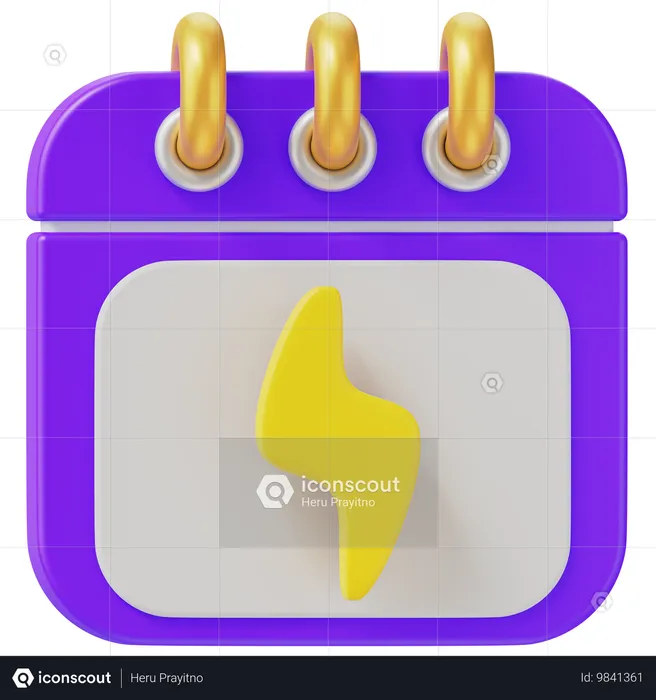 Calendrier énergétique  3D Icon