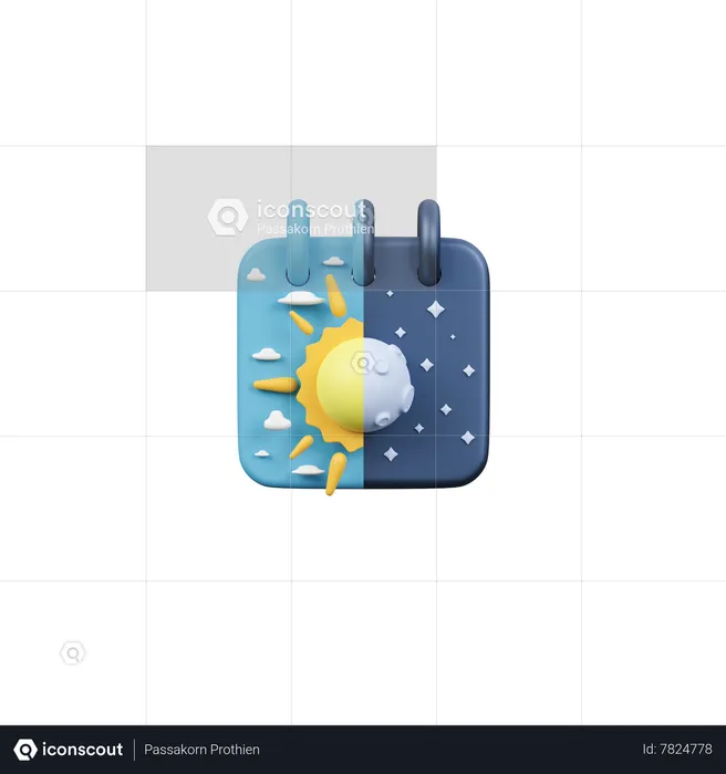 Calendrier de l'équinoxe  3D Icon