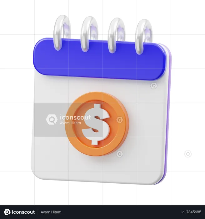 Financement du calendrier  3D Icon