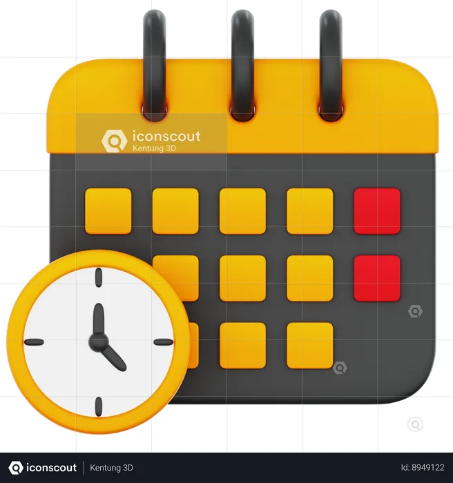 Calendrier financier  3D Icon