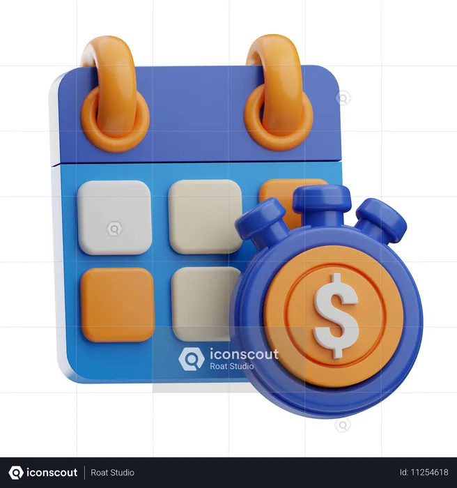 Calendrier financier  3D Icon