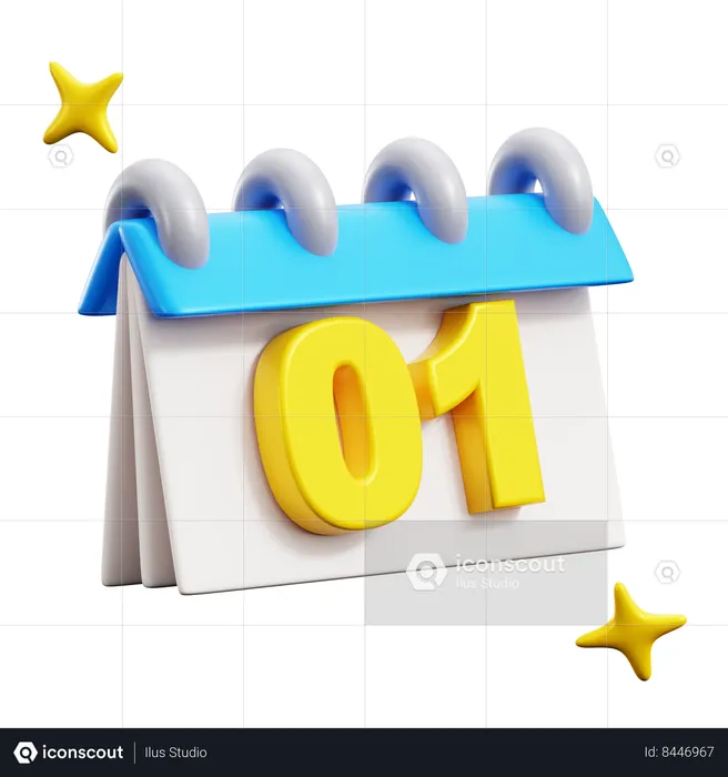 Retournement du calendrier  3D Icon