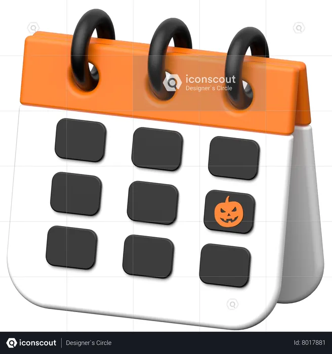 Calendrier d'Halloween  3D Icon