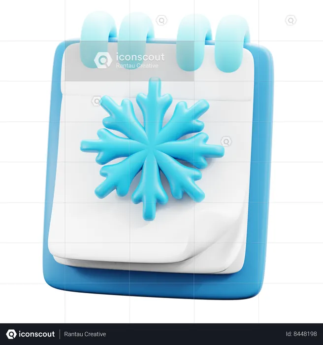 Calendrier d'hiver  3D Icon