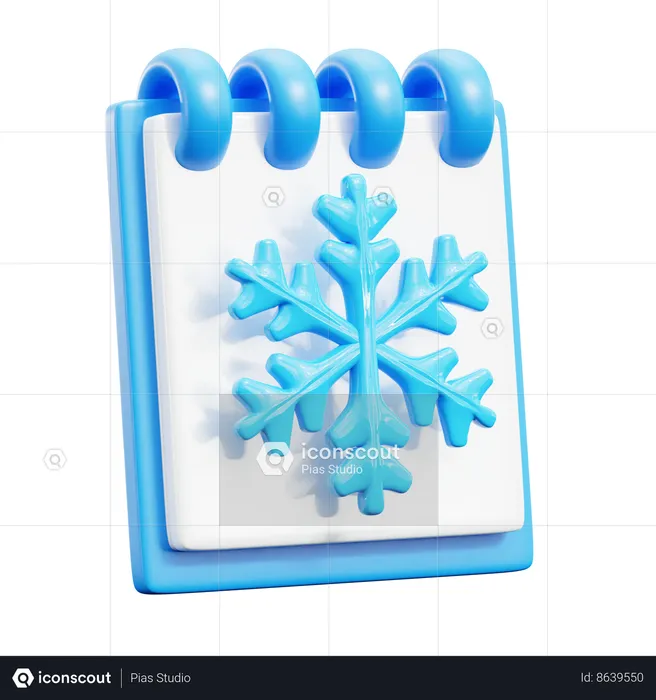 Calendrier d'hiver  3D Icon