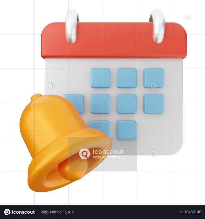 Cloche de notification du calendrier  3D Icon