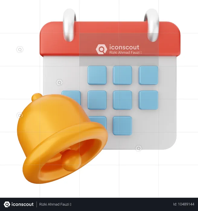 Cloche de notification du calendrier  3D Icon