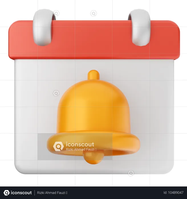 Cloche de notification du calendrier  3D Icon