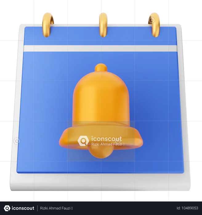 Cloche de notification du calendrier  3D Icon