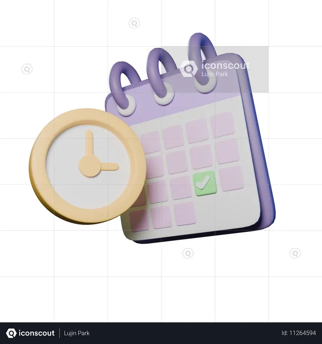 Calendrier scolaire  3D Icon