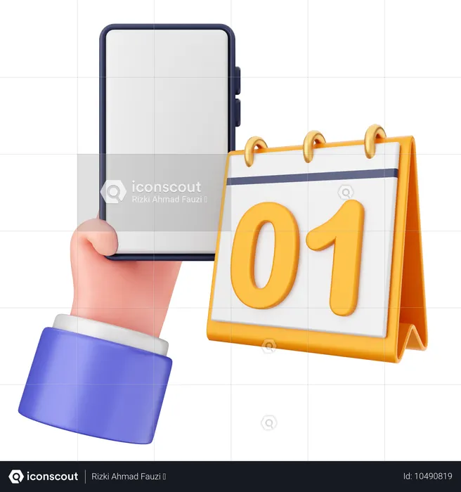 Calendrier smartphone  3D Icon