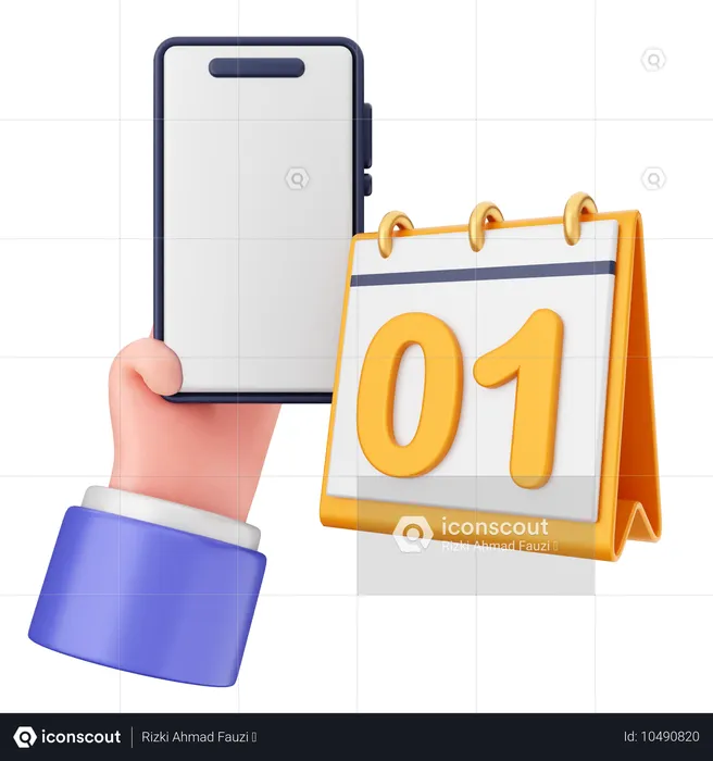 Calendrier smartphone  3D Icon