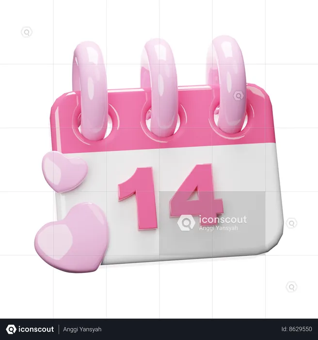 Calendrier de la Saint-Valentin  3D Icon