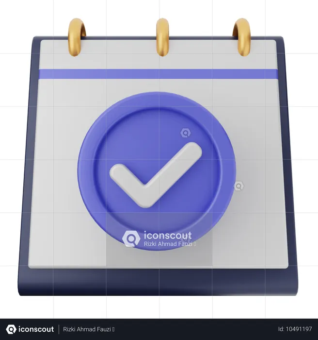 Vérification du calendrier  3D Icon