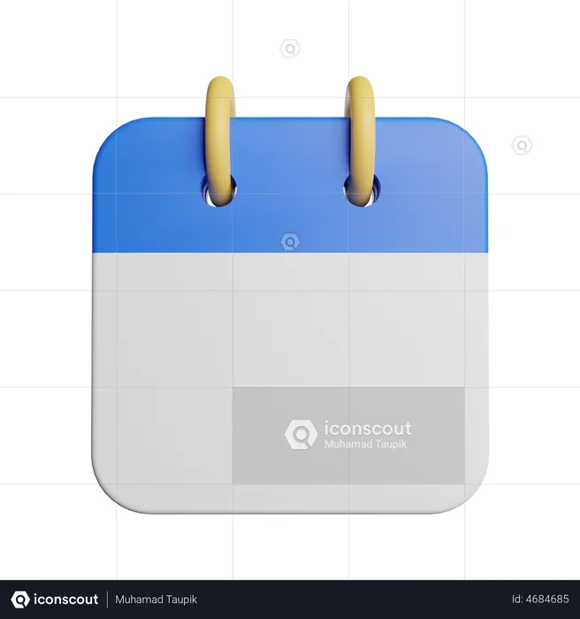 Calendrier vierge  3D Illustration