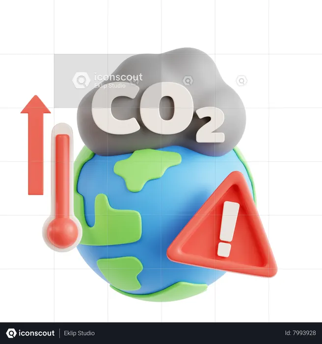 Calentamiento global  3D Icon