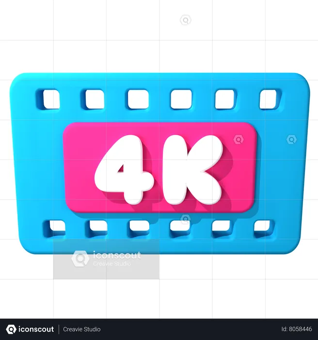 Calidad 4K  3D Icon